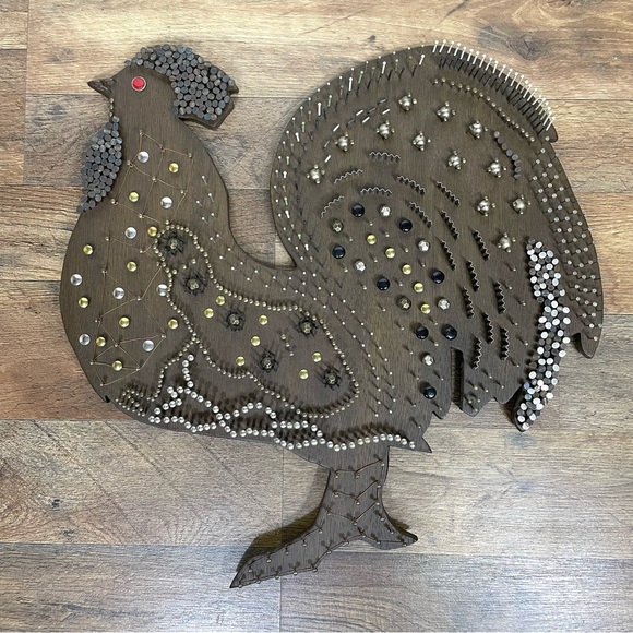 Vintage Rooster Rustic Folk Art Decoration - Picture 6 of 12